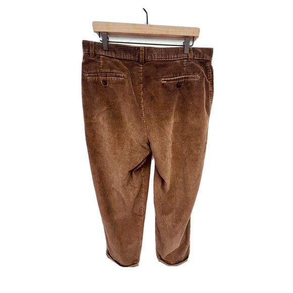Vintage Brown Corduroy 36x30 Pants Relaxed Baggy Loose 90's Tag 36x32 USA - Picture 2 of 10